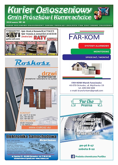 Kurier ogłoszeniowy gmin Prószków i Komprachcice